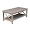 International Concepts Rectangle Hampton Coffee Table, 46 in W, 24 in L, 18 in H, Wood, Washed Gray Taupe OT09-70C - alternate 6